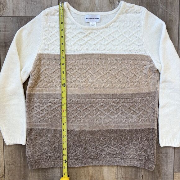 Alfred Dunner Womens Cable Knit Sweater Size S Chenille Soft Casual Cozy Comfort - Picture 8 of 9